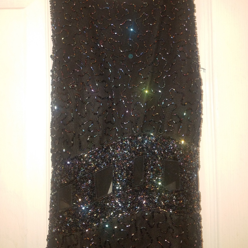 Blackish/Navy Blue beaded gown